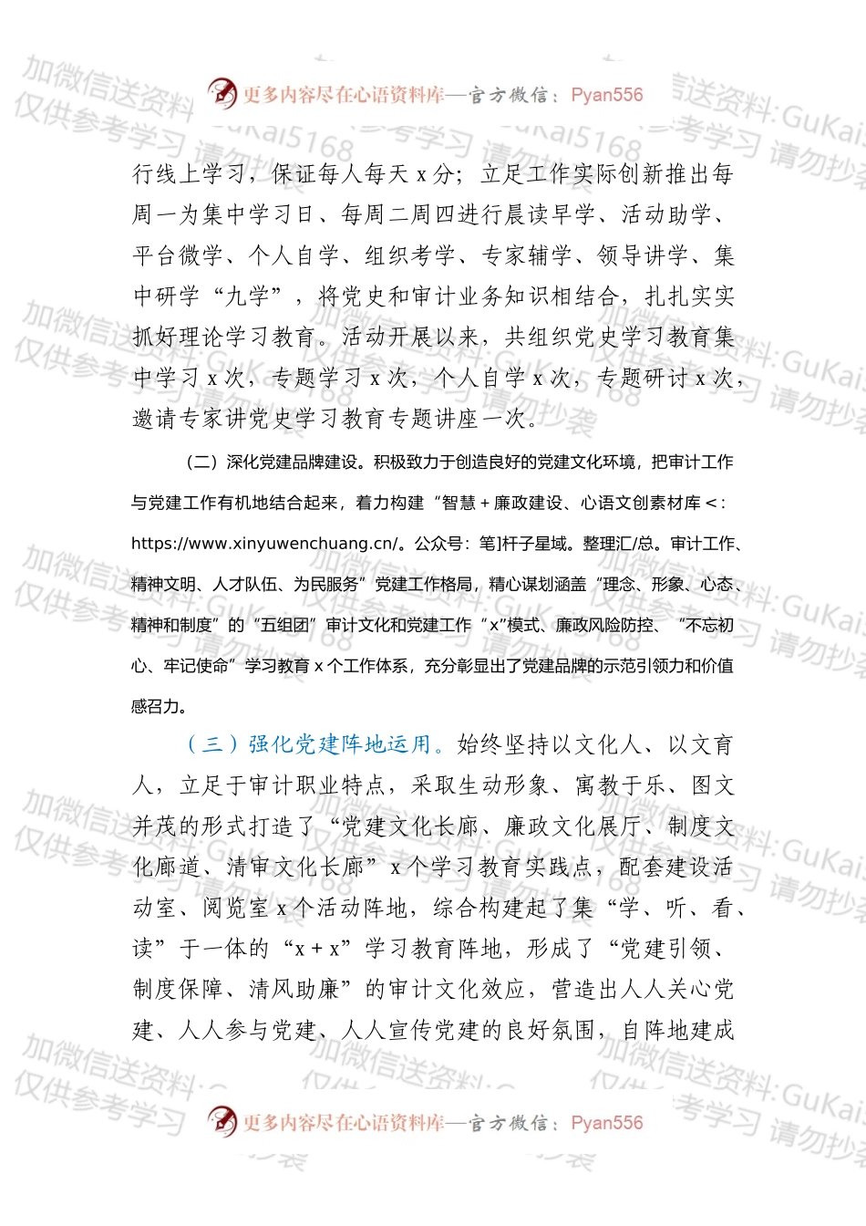 20XX年党建工作总结范文（审计局）.docx_第2页