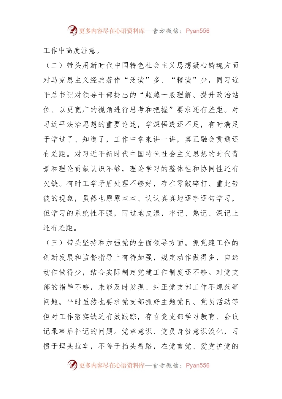 XX党委班子成员20XX年度民主生活会发言提纲.docx_第2页