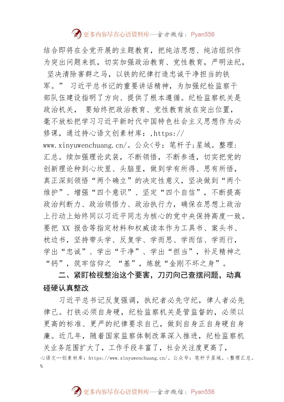 2023年某纪委书记关于纪检监察干部队伍教育整顿的研讨发言材料.docx_第2页