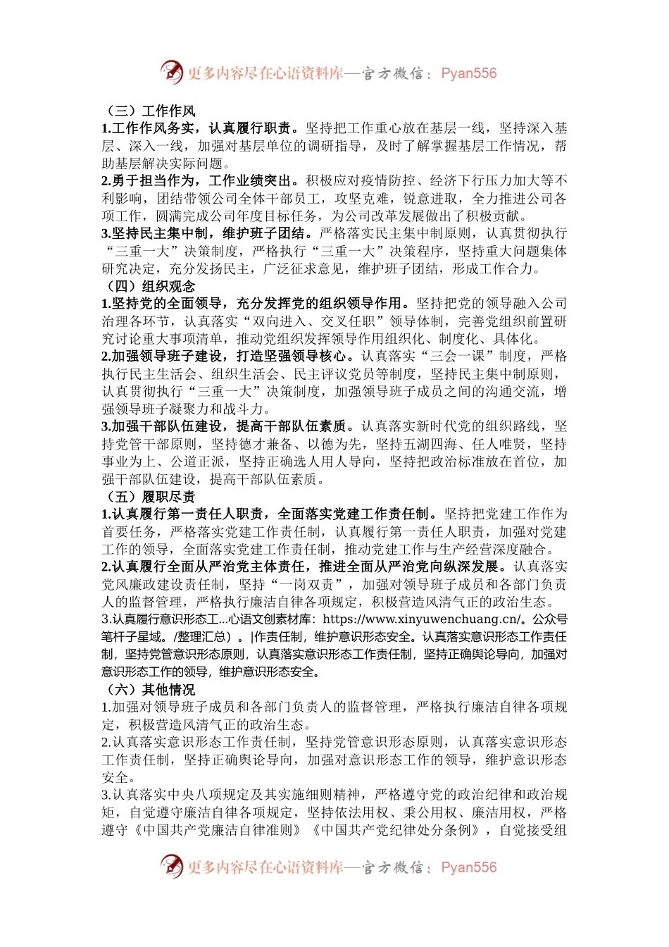 2024年度公司领导干部政治画像.docx_第2页