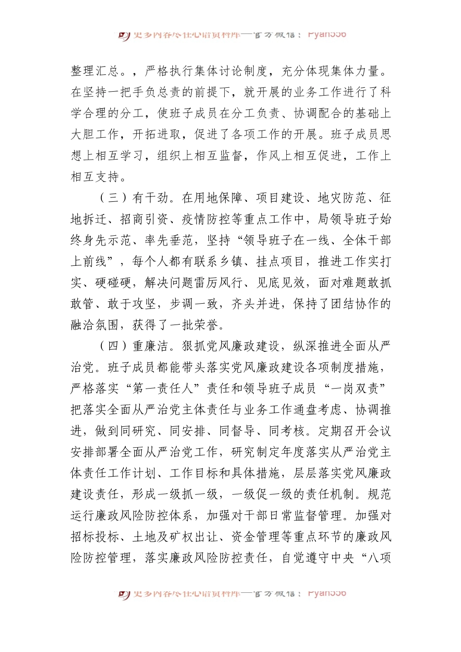 2023年某县自然资源局领导班子工作总结.docx_第2页