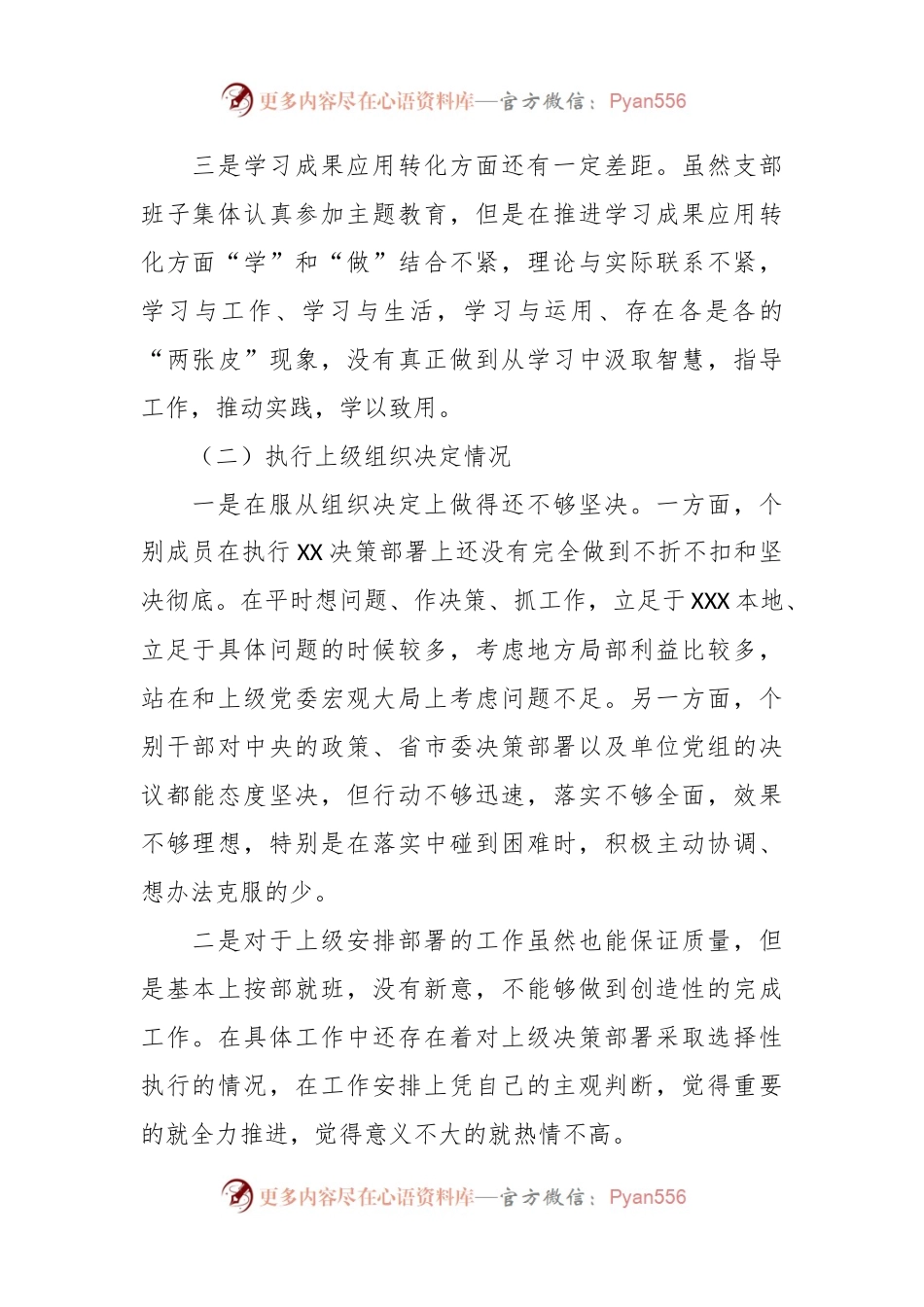 2023年度主题教育专题组织生活会支部班子对照检查.docx_第2页