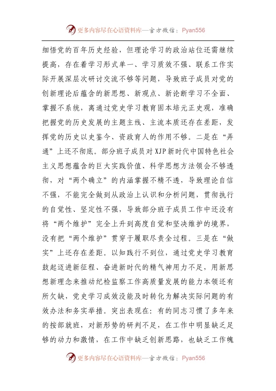 29个人2021年专题民主生活会对照检查材料[纪委].docx_第2页