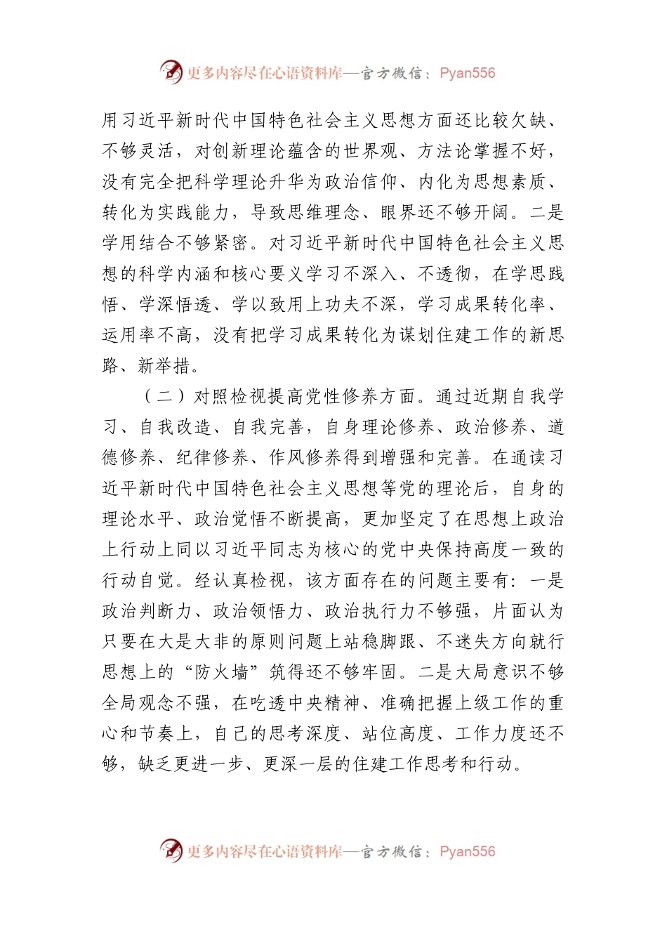 2023年度组织生活会发言提纲1.docx_第2页