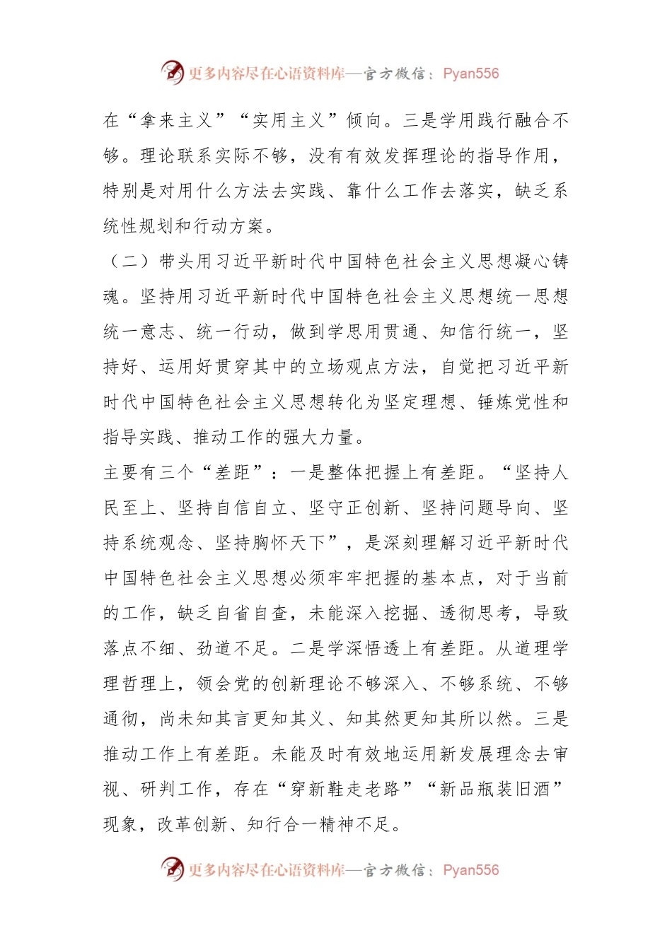 20XX年度国企负责人党员领导干部民主生活会个人对照检查材料.docx_第2页