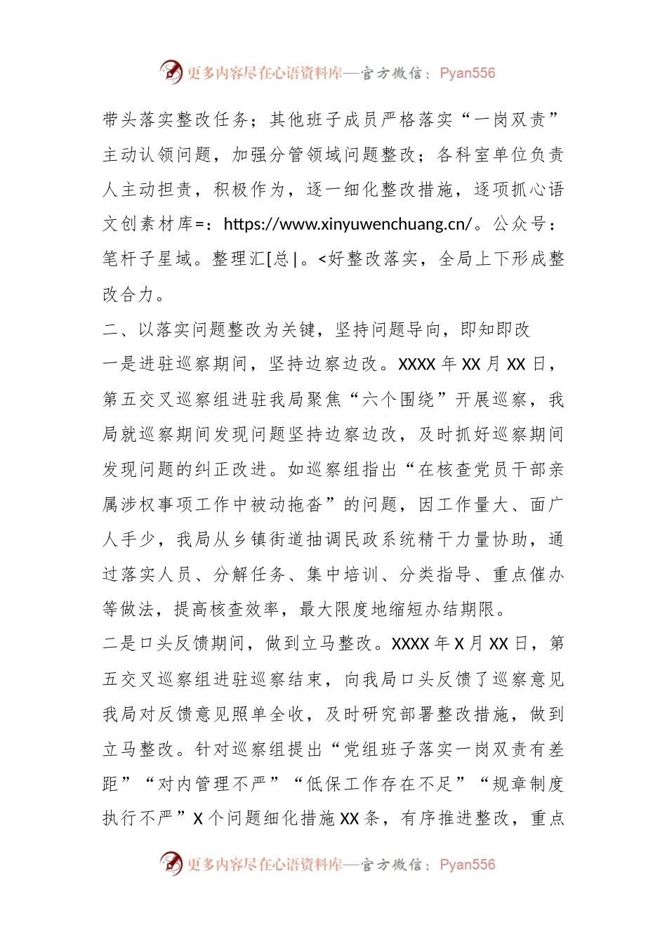 XX县民政局巡察整改经验交流材料.docx_第2页
