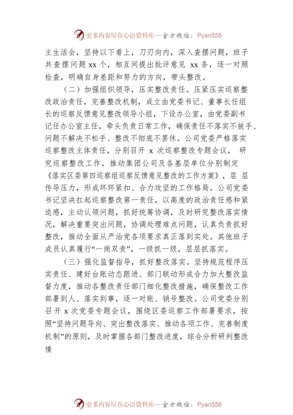 xx委员会关于巡察整改进展情况报告（集团公司）.docx_第2页