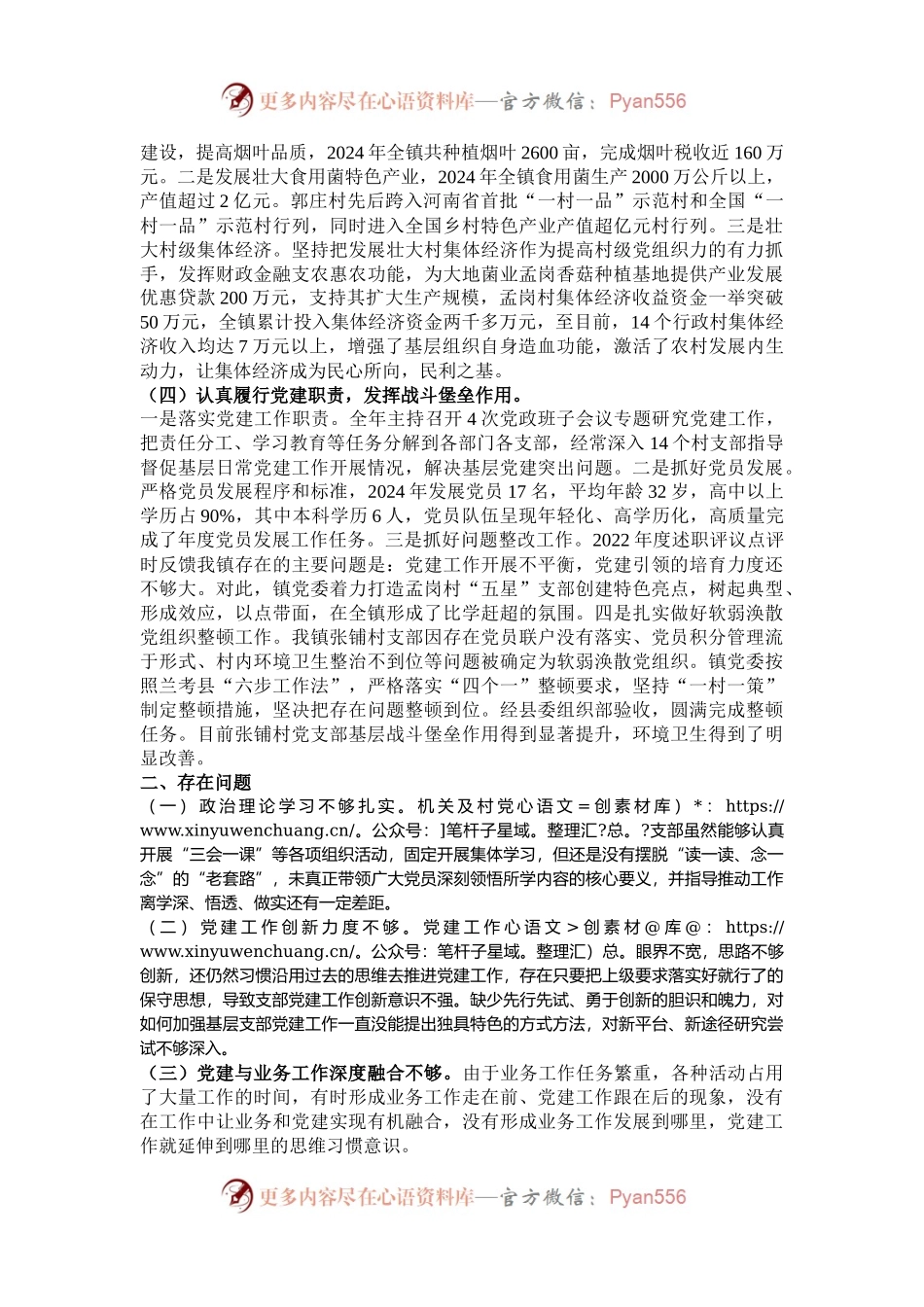 2024年度某镇抓基层党建工作述职报告.docx_第2页