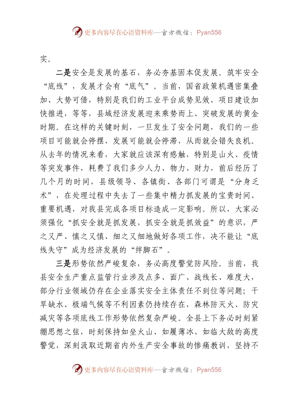 2023年安全生产、应急管理、防灾减灾、森林防灭火工作会议有关讲话材料.docx_第2页
