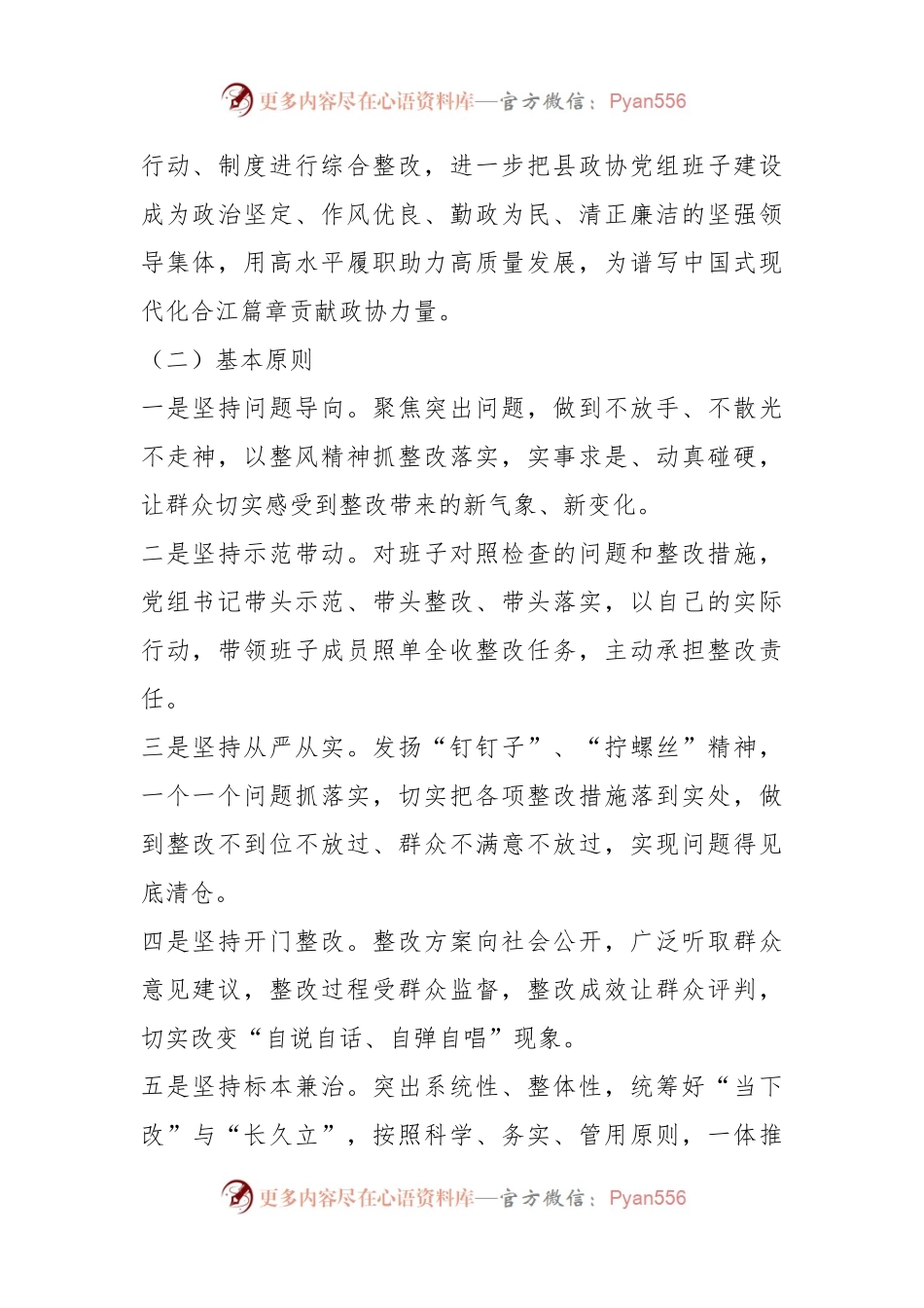 202X年度关于党员领导干部民主生活会整改方案.docx_第2页