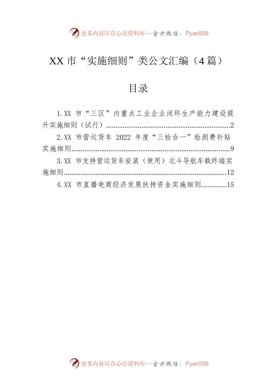XX市“实施细则”类公文汇编（4篇）.docx_第1页
