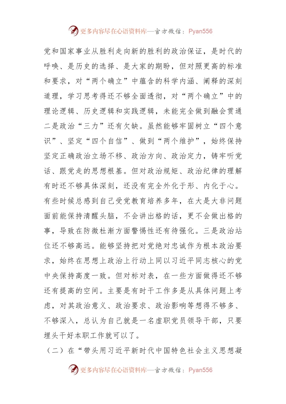 XX市局领导（军转干部）上年度民主生活会对照检查发言提纲.docx_第2页
