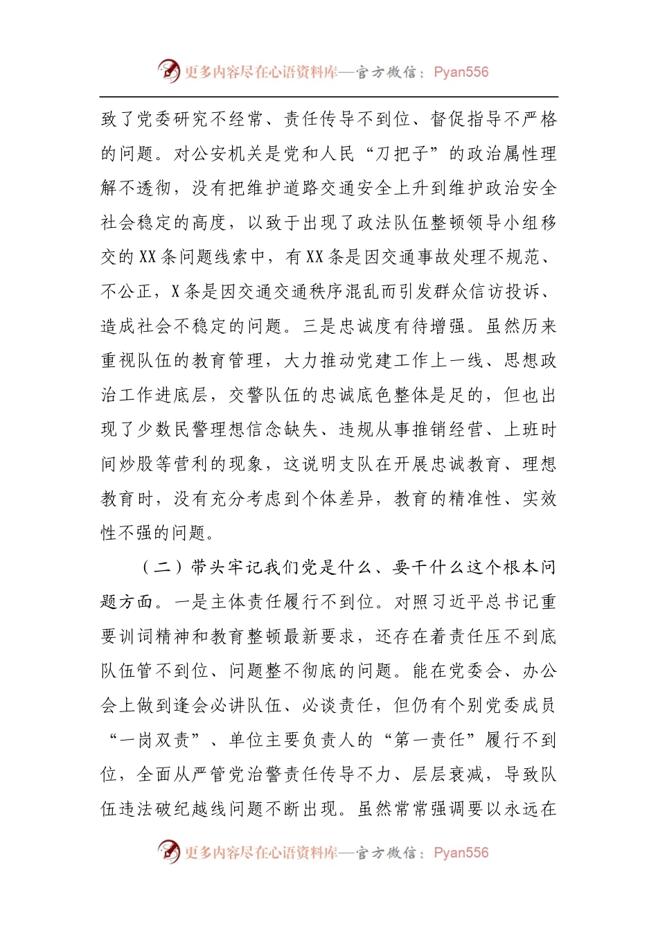 70个人2021年专题民主生活会发言材料[公安交巡].docx_第2页