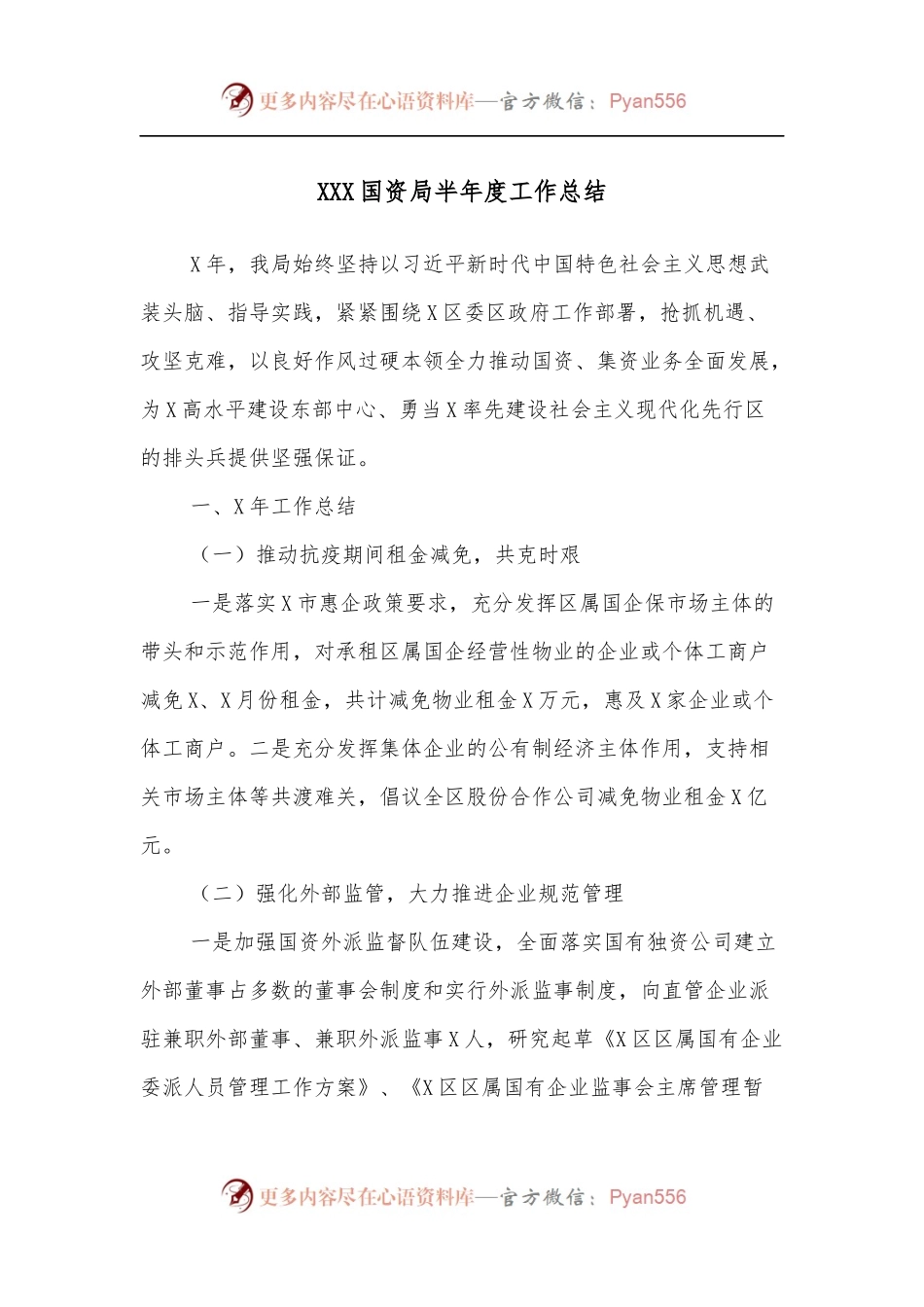 XXX国资局半年度工作总结.docx_第1页