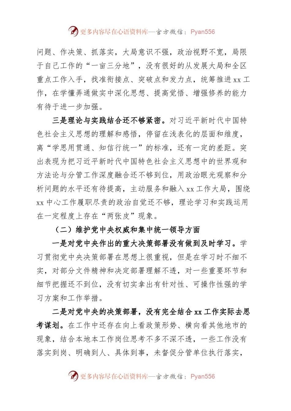 2023年度主题教育民主生活会个人对照检查材料自觉坚定六个方面思想维护权威领导践行宗旨服务人民求真务实狠抓落实以身作则廉洁自律全面从严责任主要检视剖析查摆问题清单.docx_第2页
