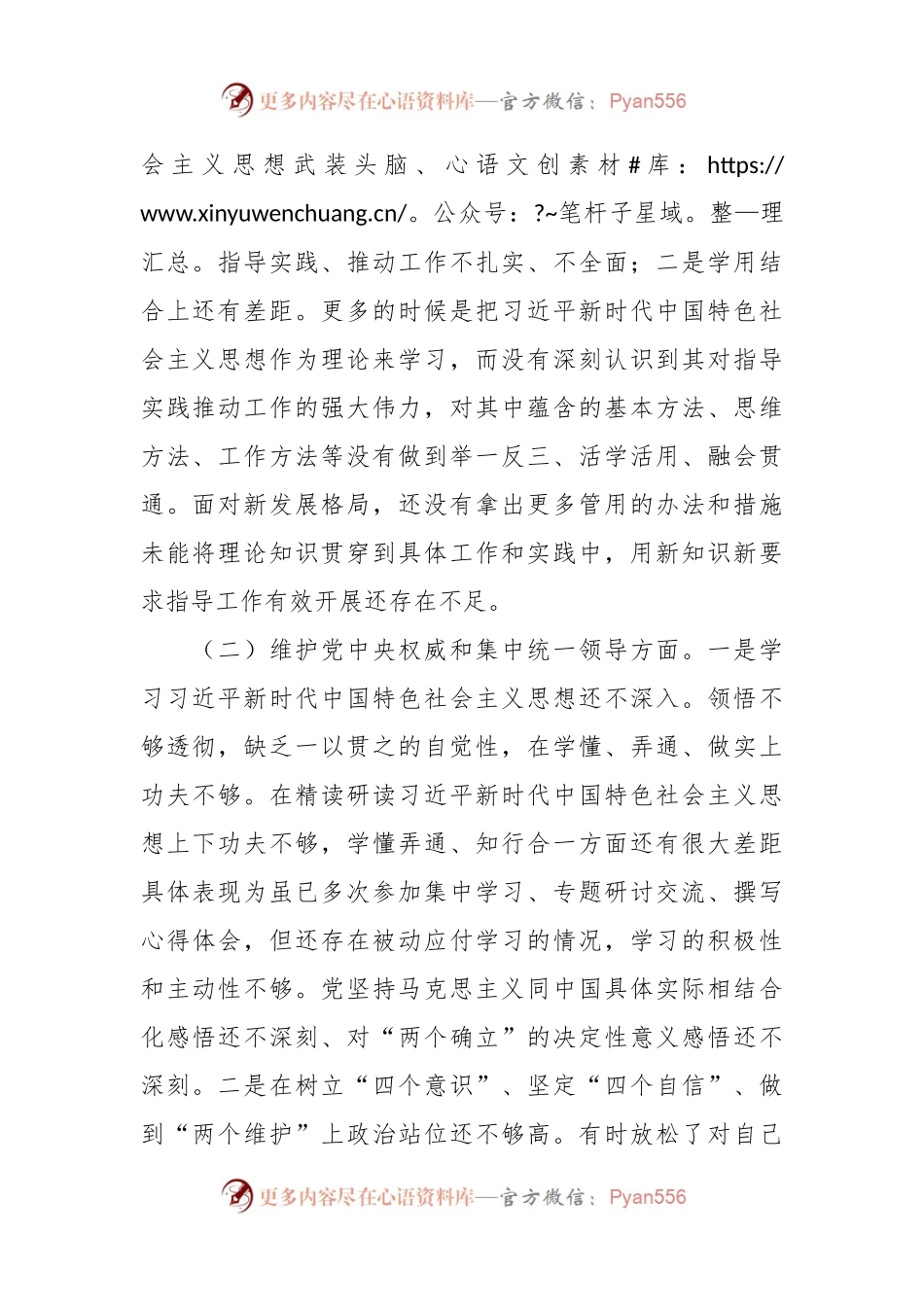 2023年民主生活会个人发言稿提纲（新六个方面、第二批）.docx_第2页