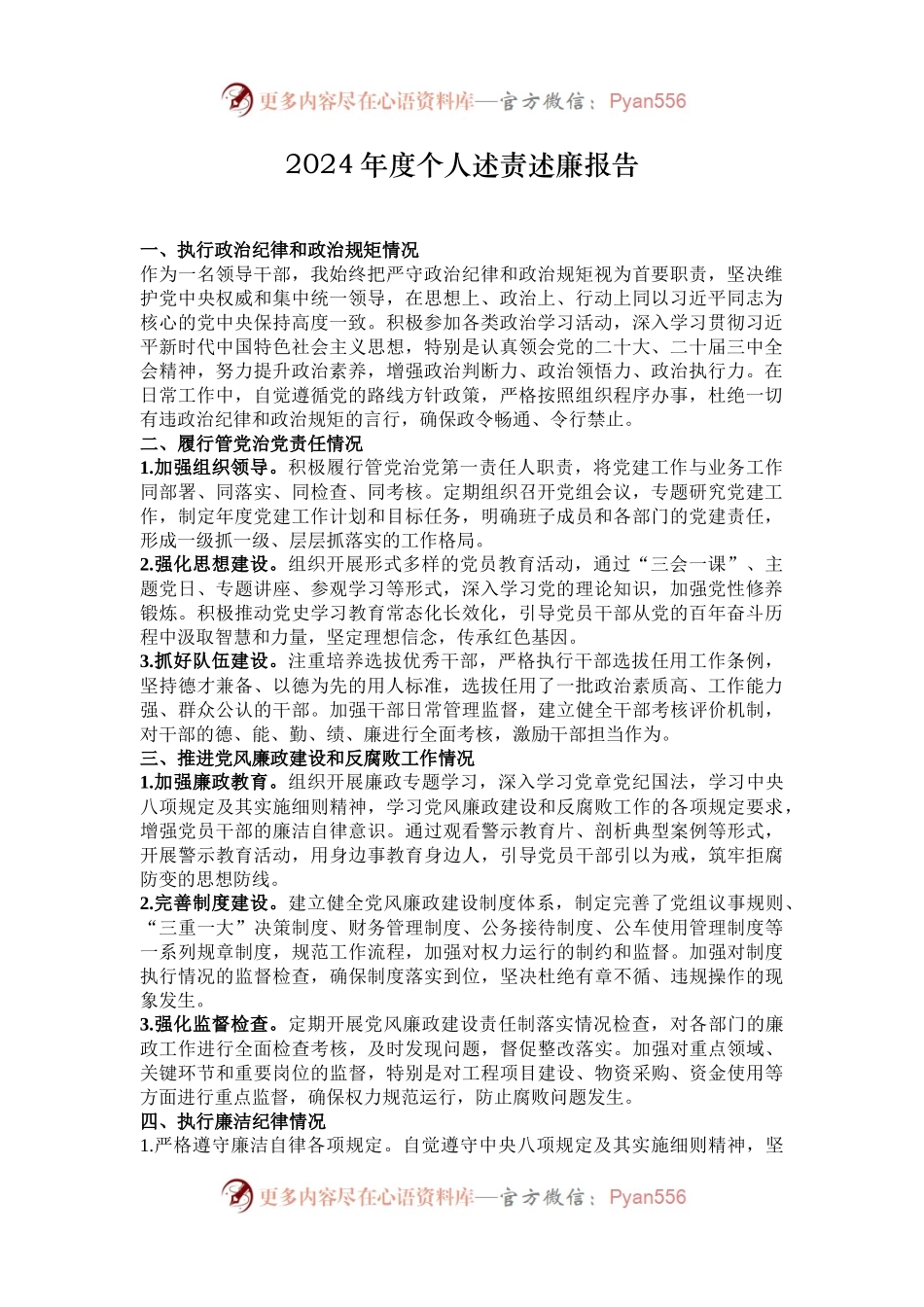 2024年度个人述责述廉报告.docx_第1页
