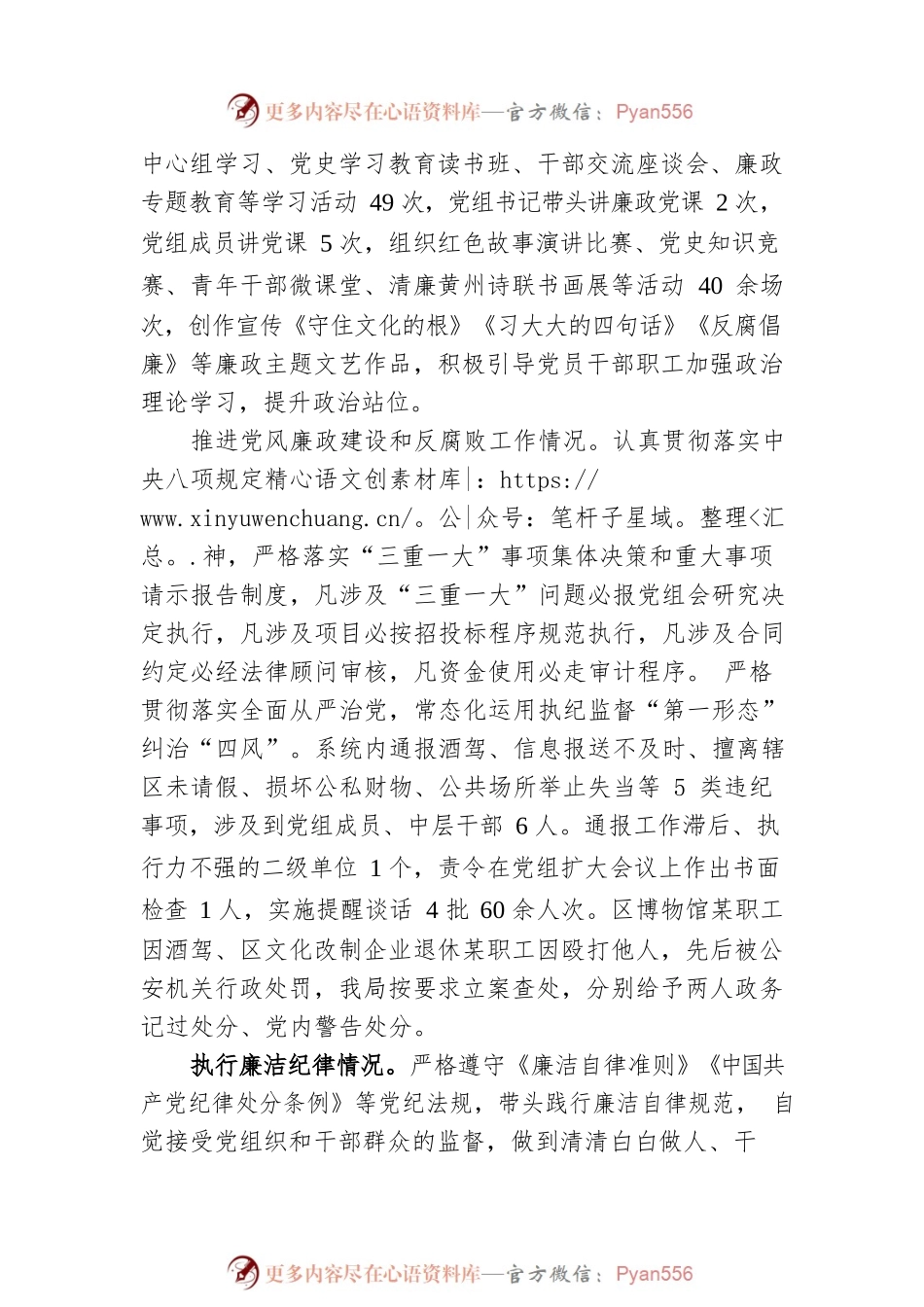 XX区文化和旅游局党组书记20XX年度述责述廉报告（20220226）.docx_第2页
