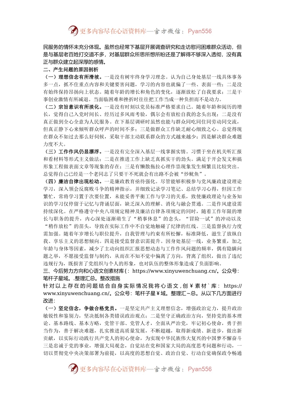 2024年巡察整改专题组织生活会个人对照检查材料.docx_第2页
