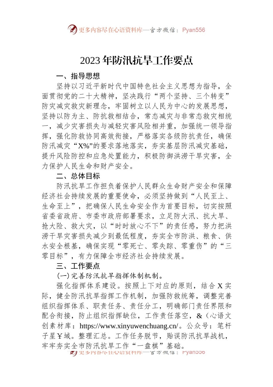2023年防汛抗旱工作要点.docx_第1页