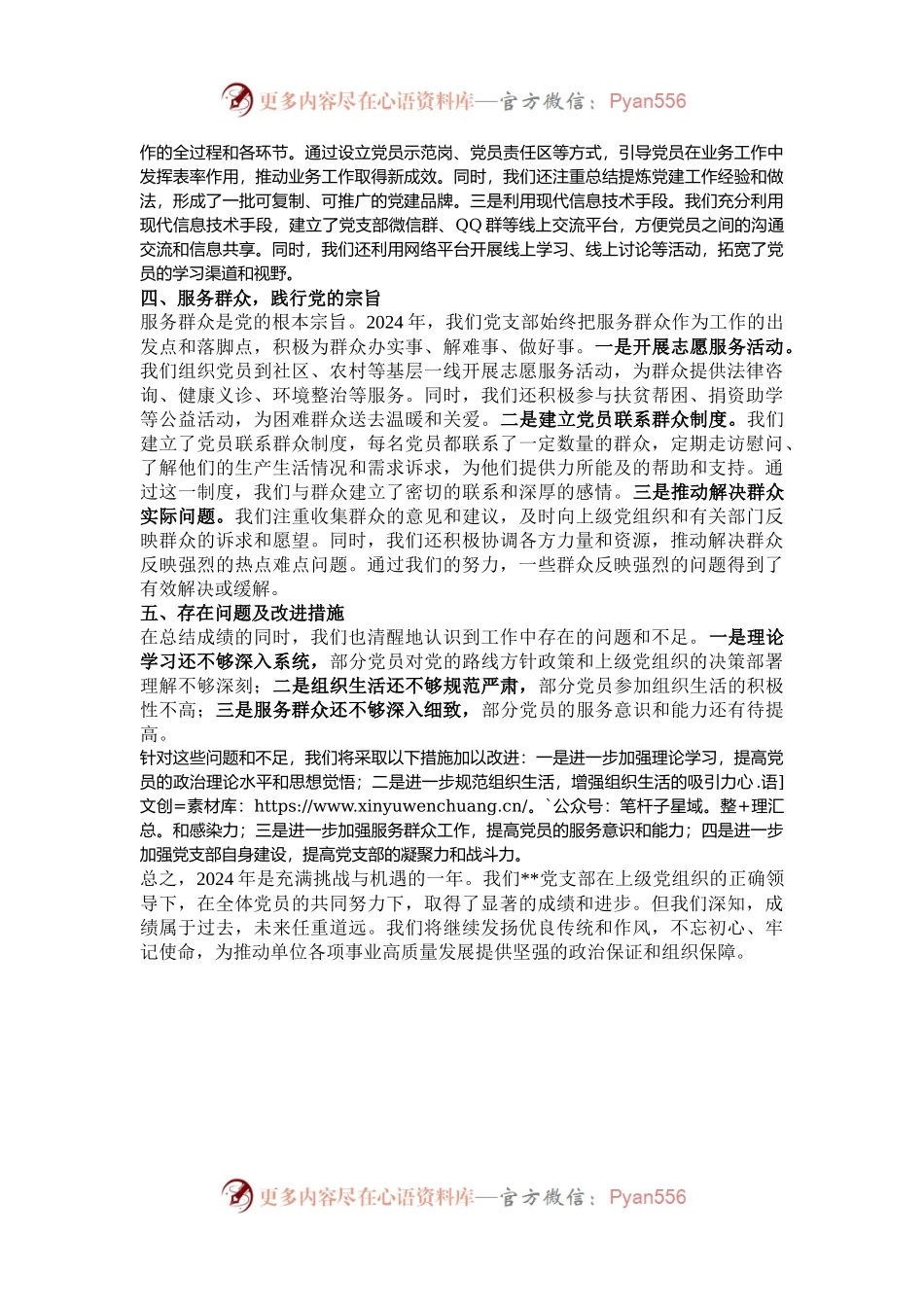 2024年度党支部工作总结.docx_第2页