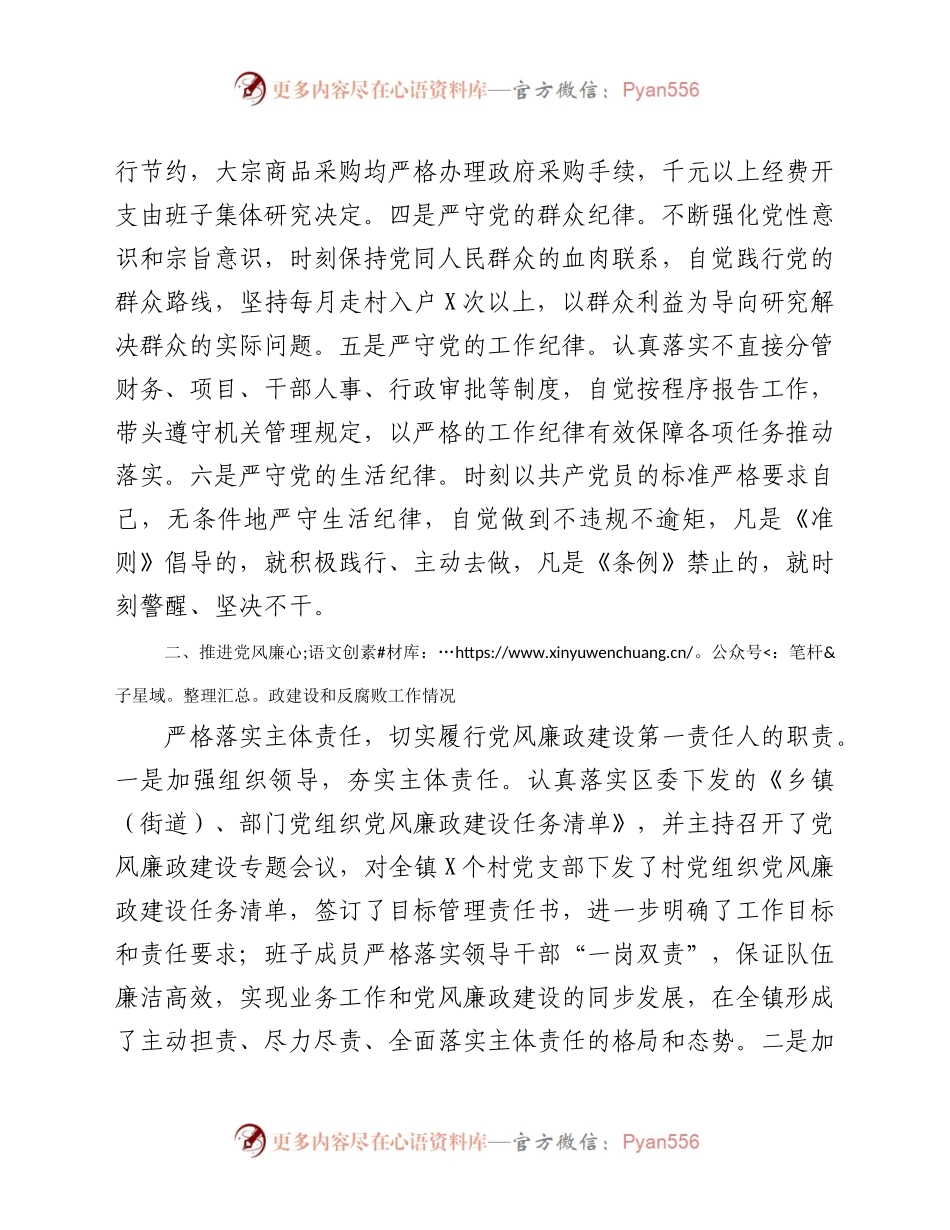 202X年镇党委书记述责述廉报告.docx_第2页