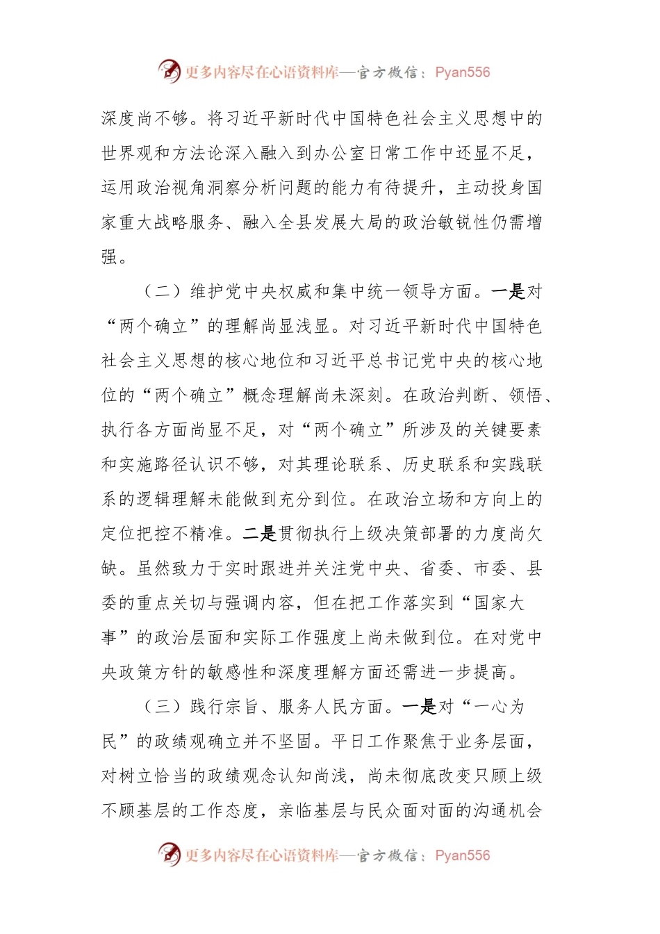 2023年度主题教育专题民主生活会个人对照检查材料 (4).docx_第2页