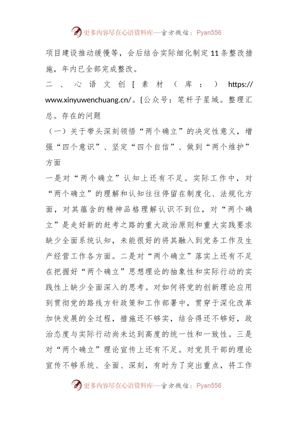 XX国企在本年度党员领导干部民主生活会领导班子发言提纲.docx_第2页