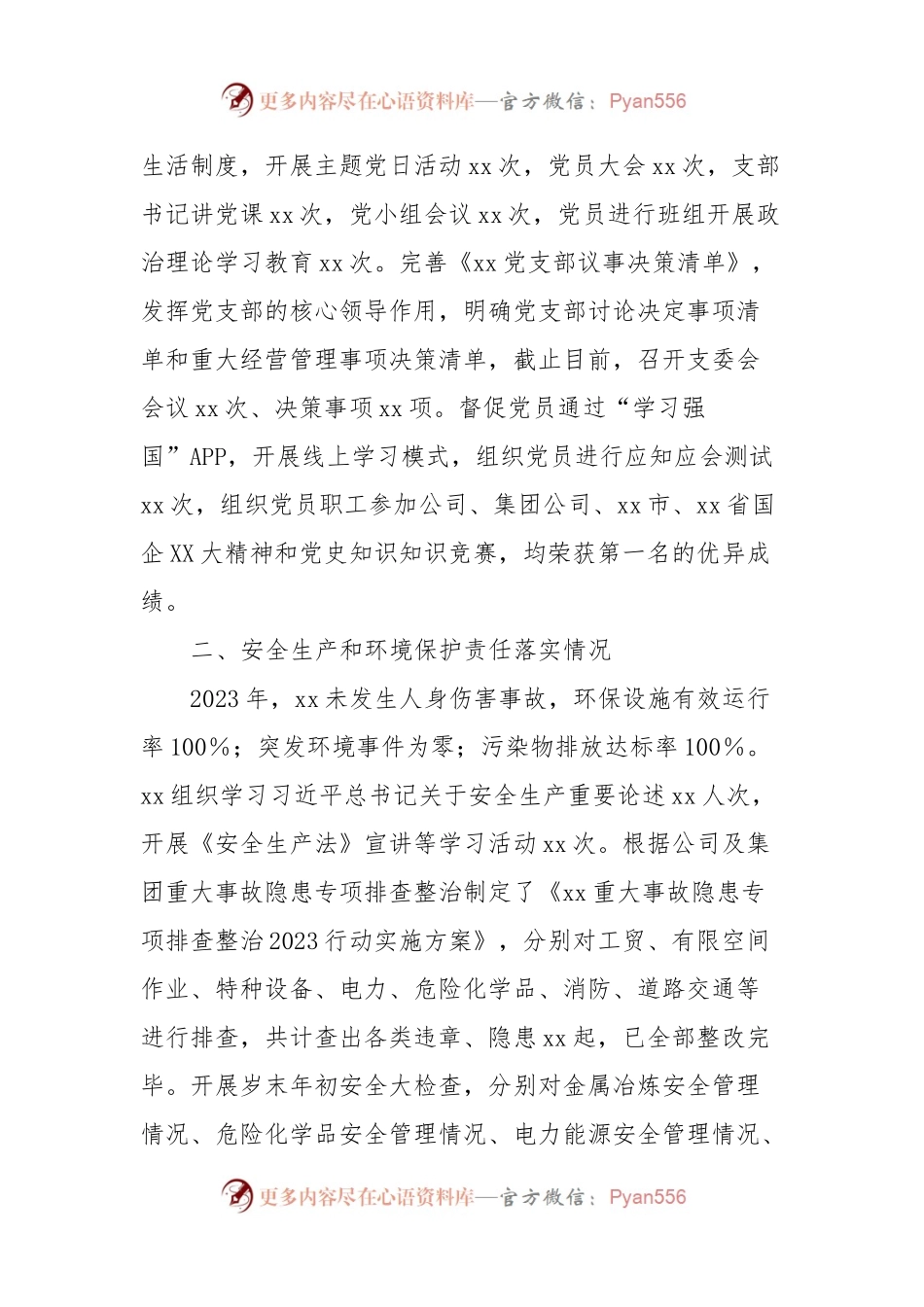 2023年度国企基层班子工作报告.docx_第2页