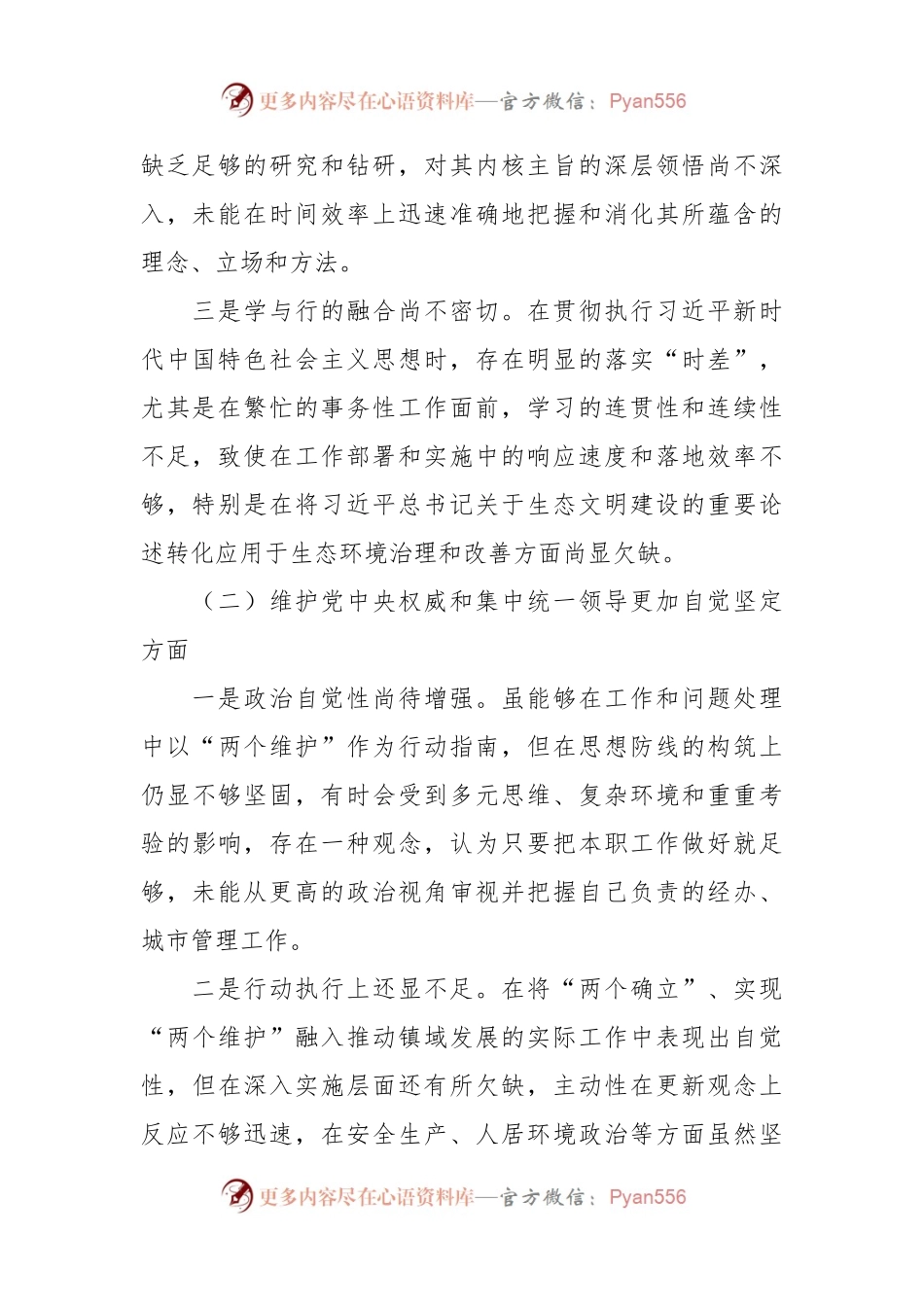 2023年度第二批主题教育民主生活会个人对照检查材料（新六个方面） (2).docx_第2页