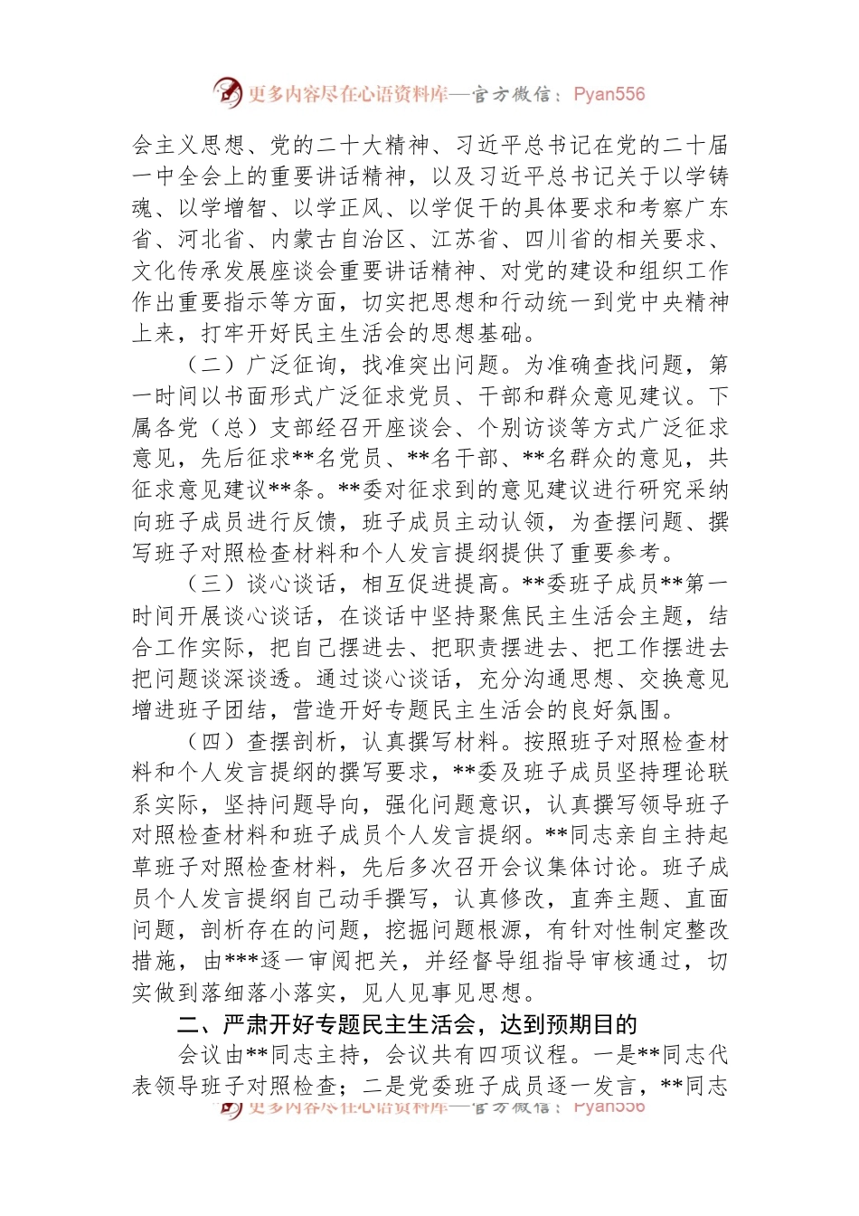 2023年第一批主题教育专题民主生活会召开情况报告.docx_第2页