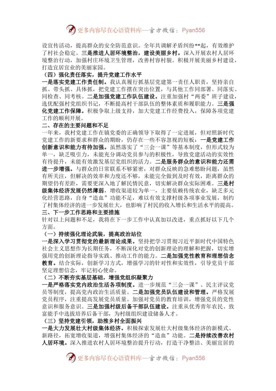 2024年村党支部书记抓党建工作述职报告.docx_第2页