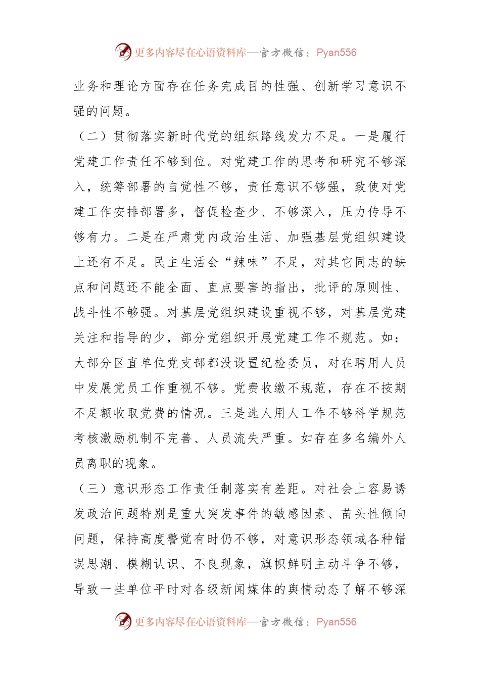 XX副书记落实市委巡察组反馈意见整改专题民主生活会发言提纲.docx_第2页