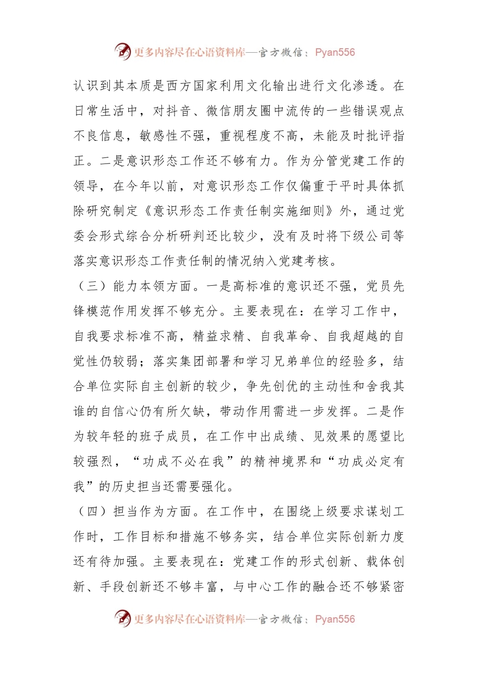 XX国企公司班子领导 主题教育专题民主生活会个人对照检查.docx_第2页