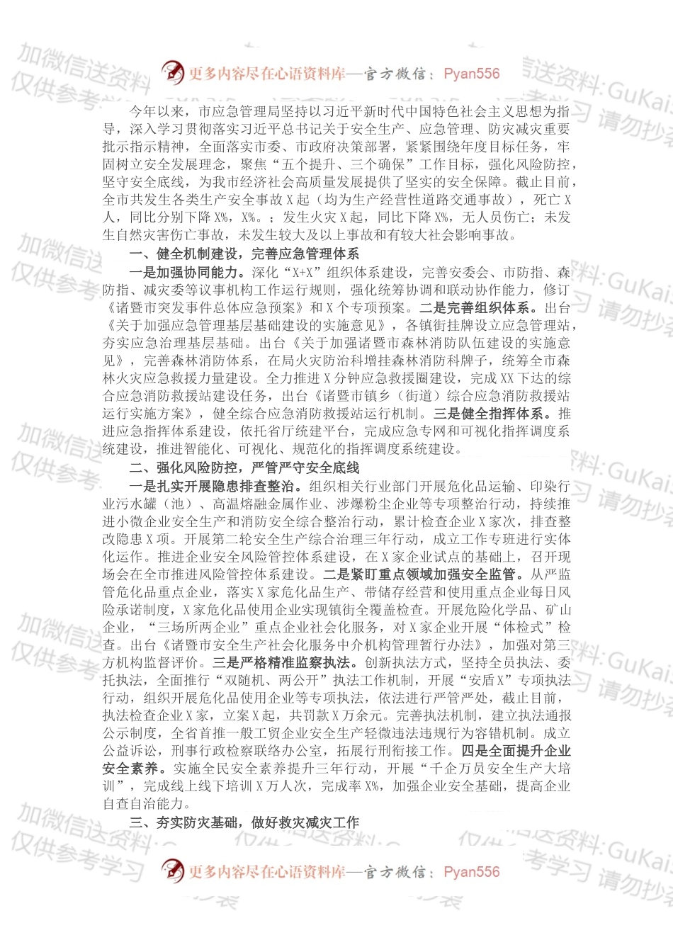 20XX年市应急管理局工作总结.docx_第1页