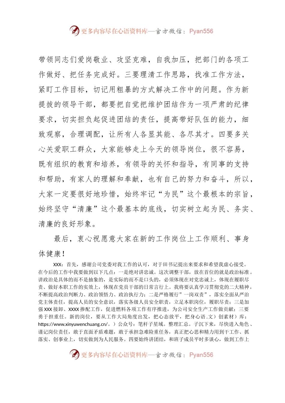 XXX集团公司中层干部任前谈话.docx_第2页