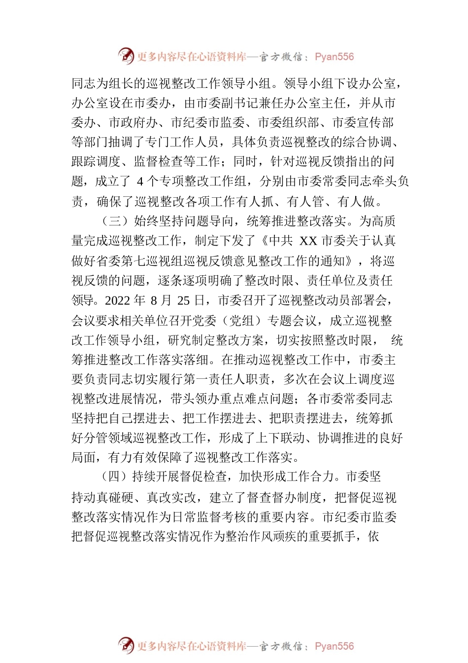 XX市委关于巡视整改进展情况的通报（20230120）.docx_第2页