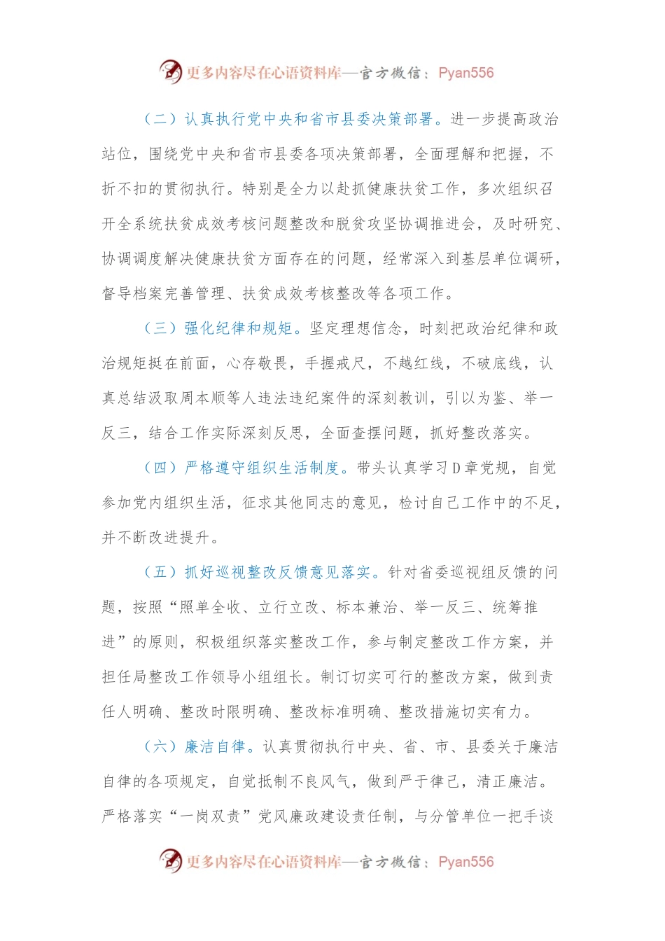 XX局长年度民主生活会个人发言提纲.docx_第2页
