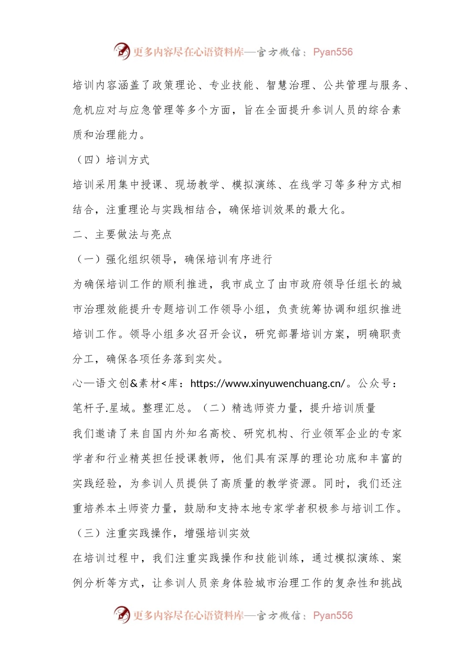 2024年X市城市治理效能提升专题培训工作总结.docx_第2页