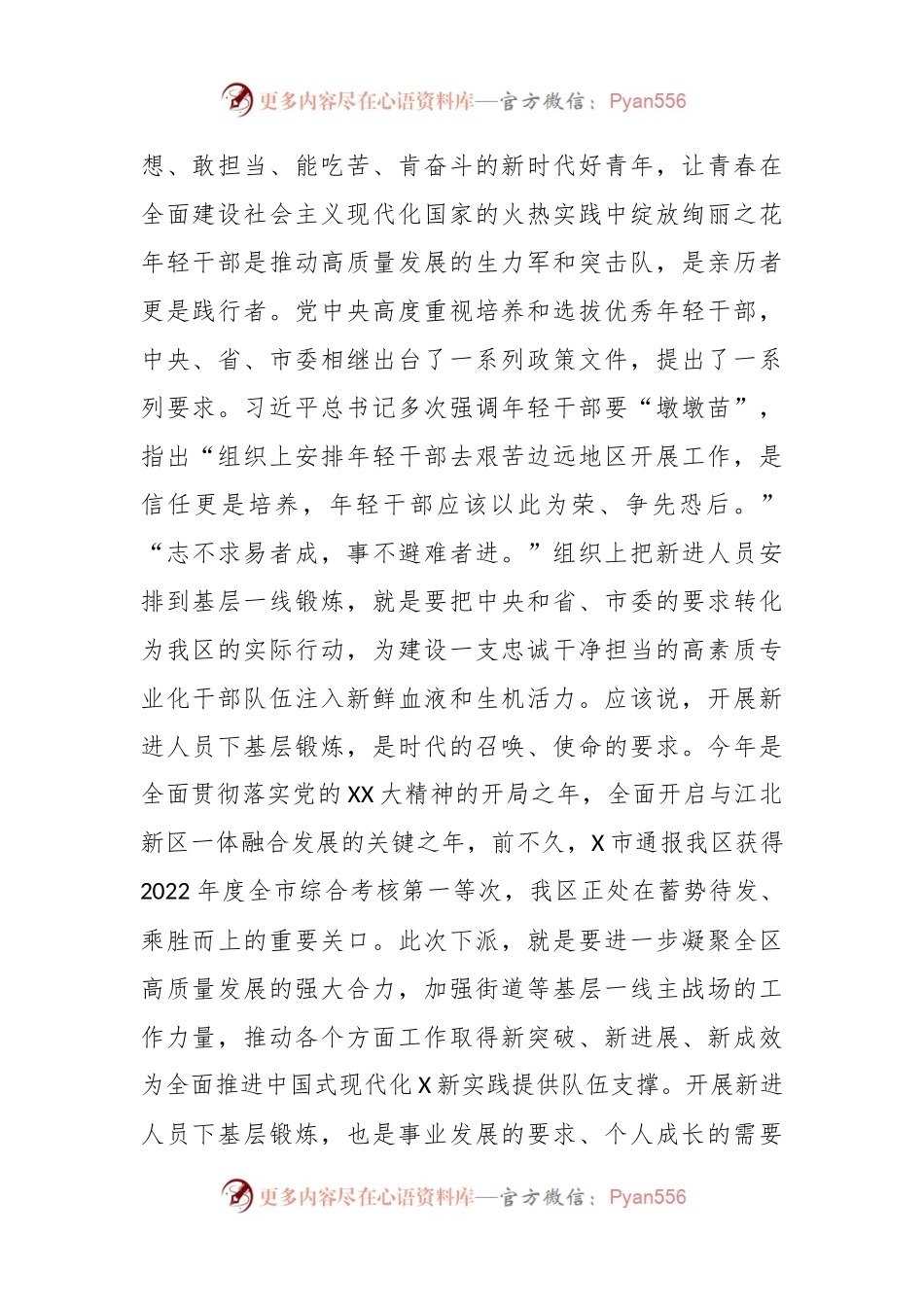 XX书记在干部下沉基层一线实践锻炼动员会上的讲话.docx_第2页