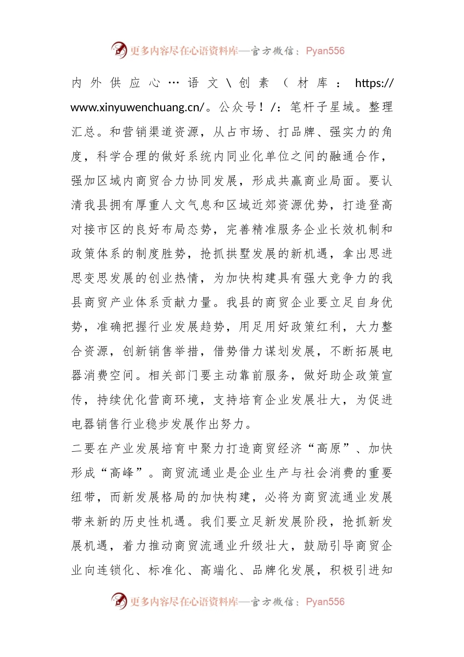 XX副县长在全县商贸经济发展促进会上的讲话.docx_第2页