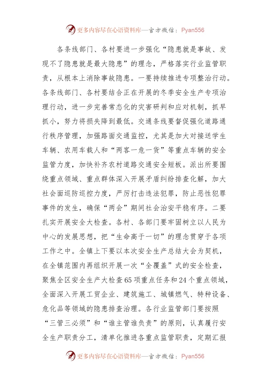 2024年度在镇安委会第一次全体人员大会上的讲话稿提纲.docx_第2页