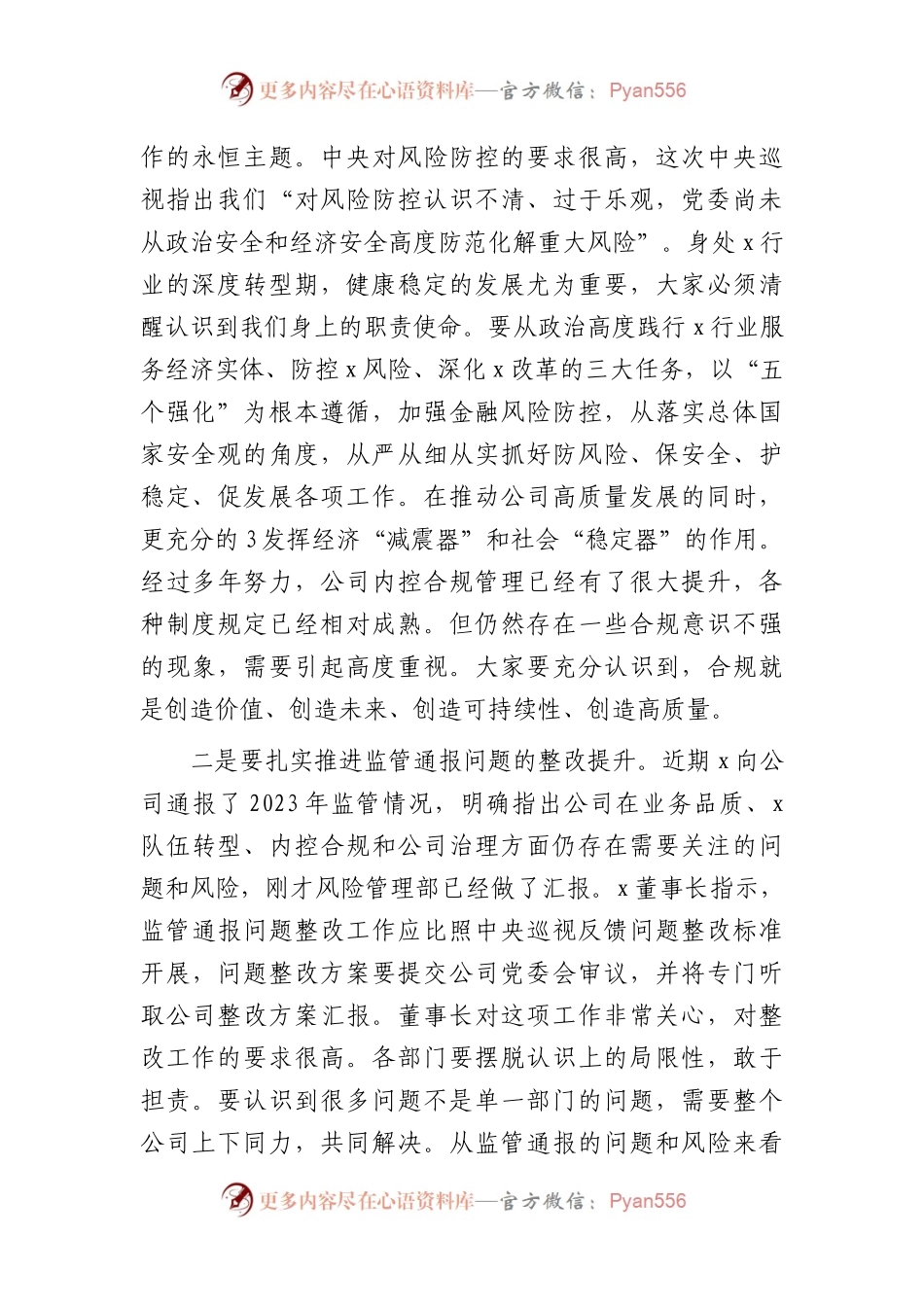 2024年国企风险管理委员会上的风控讲话.docx_第2页