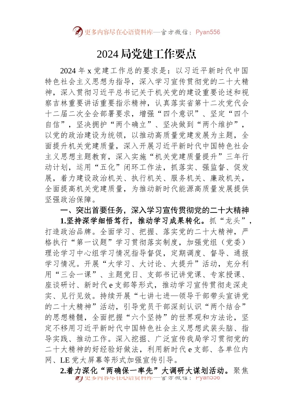 2024局党建工作要点.docx_第1页