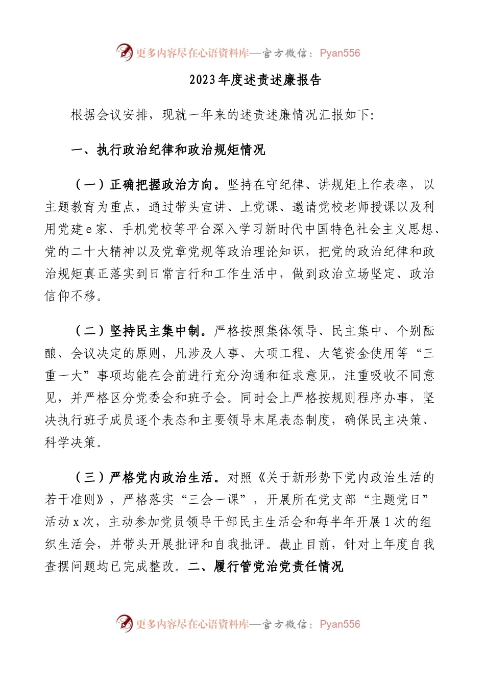 2023年度述责述廉报告.docx_第1页