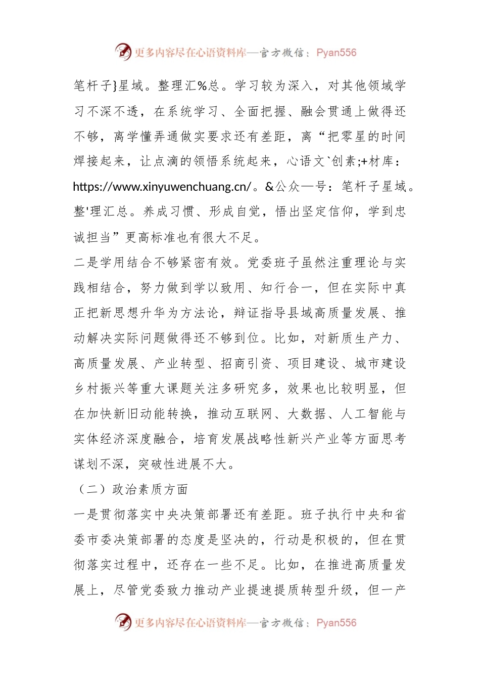 2023年第二批主题教育专题民主生活会班子对照检查材料.docx_第2页