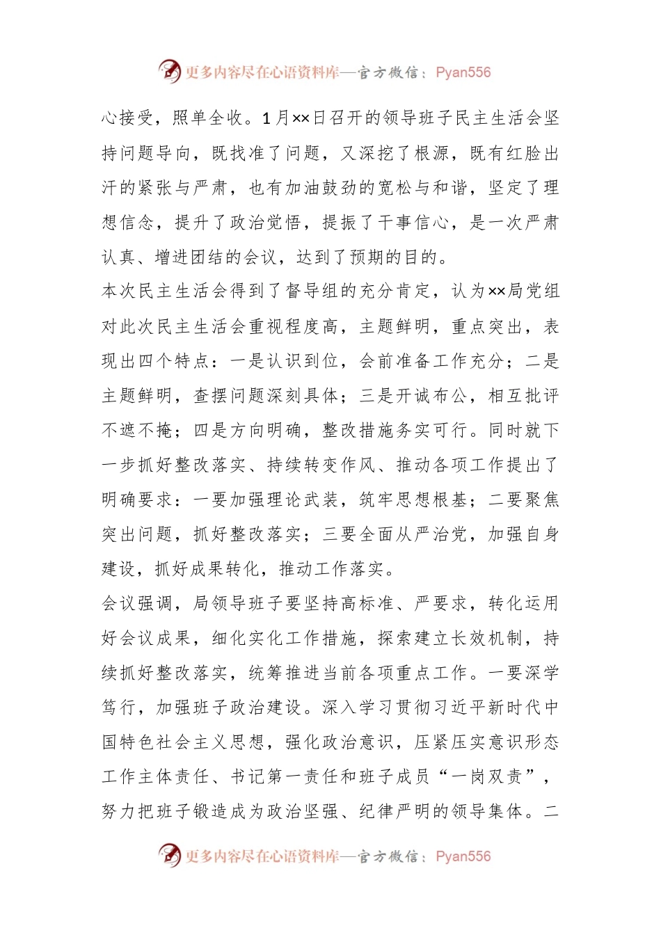 20XX年度民主生活会会议纪要.docx_第2页