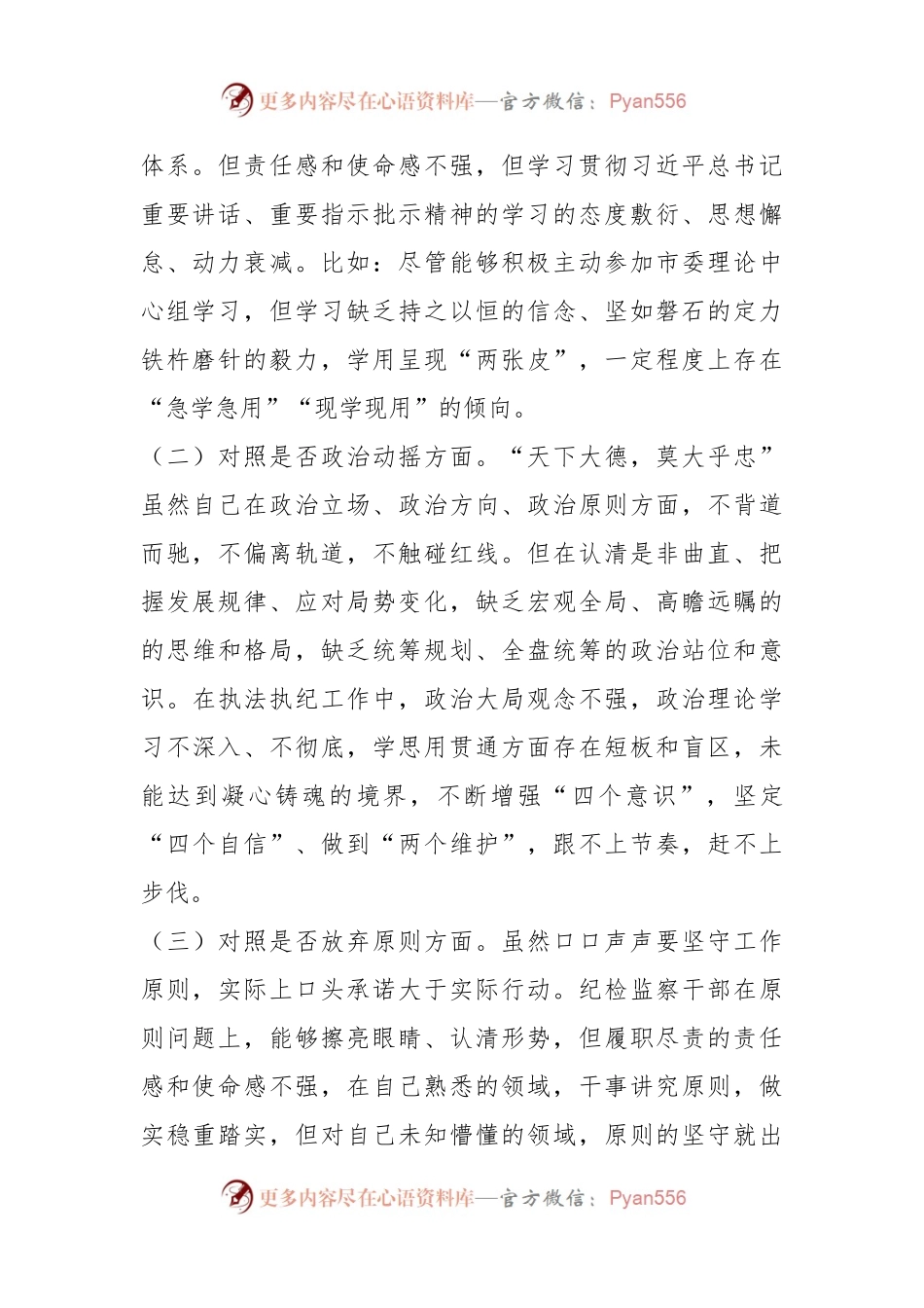 XXX市纪检监察干部队伍教育整顿第二轮检视整治“六个方面”党性分析报告.docx_第2页