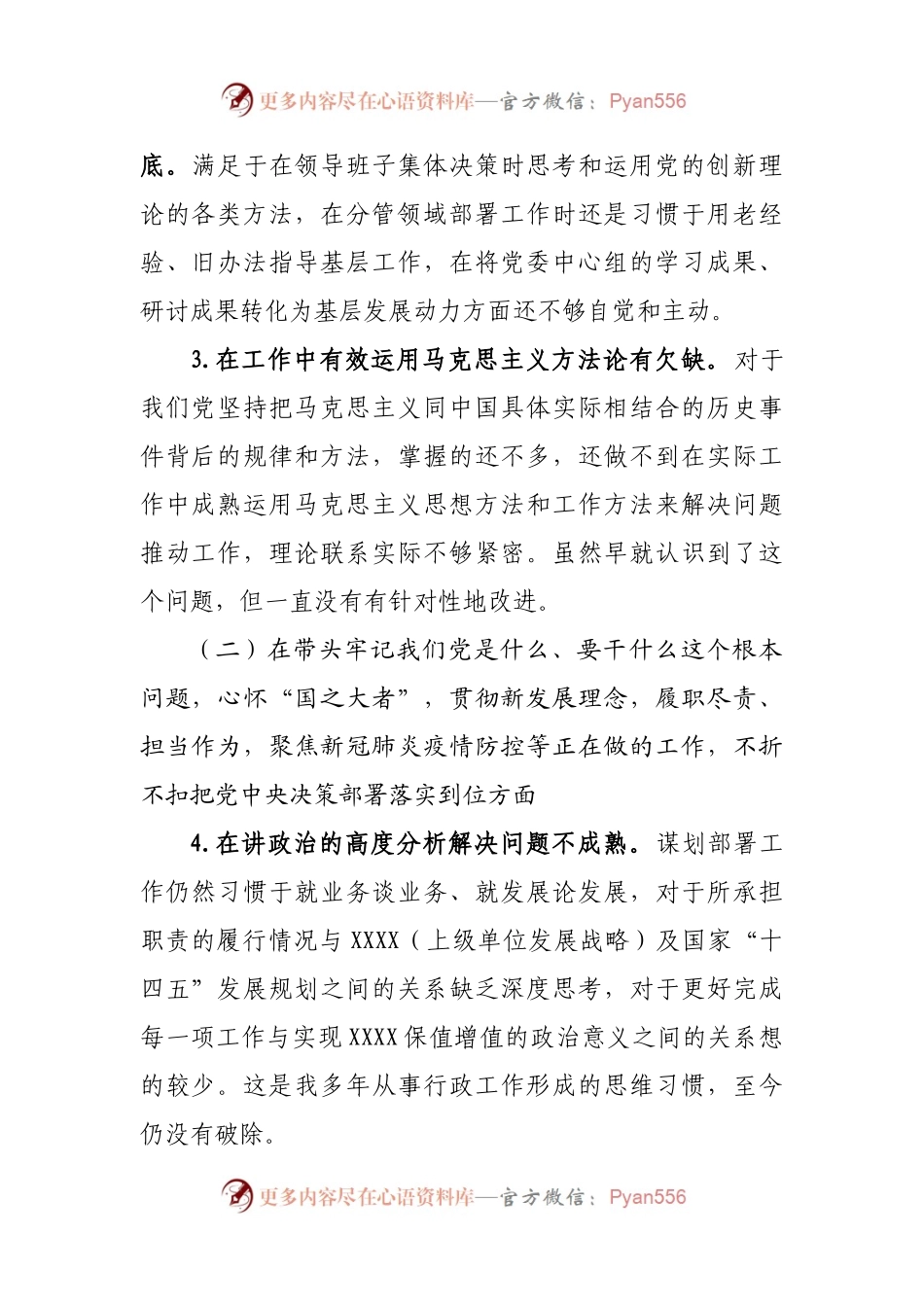 47个人2021年专题民主生活会个人发言提纲（副职）.docx_第2页