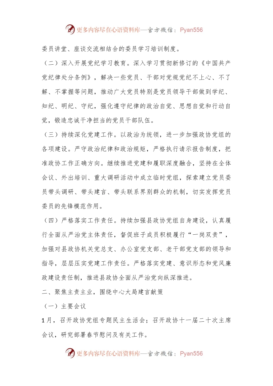 XX县政协2024年主要工作安排.docx_第2页